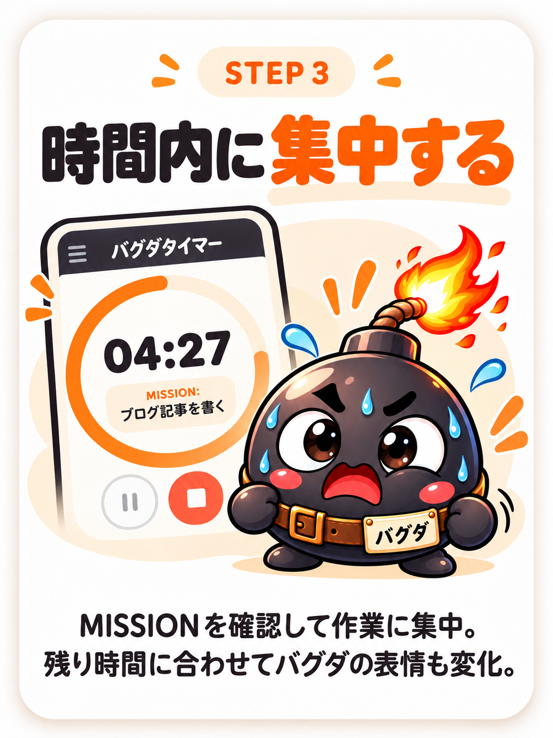 STEP3 時間内に集中する