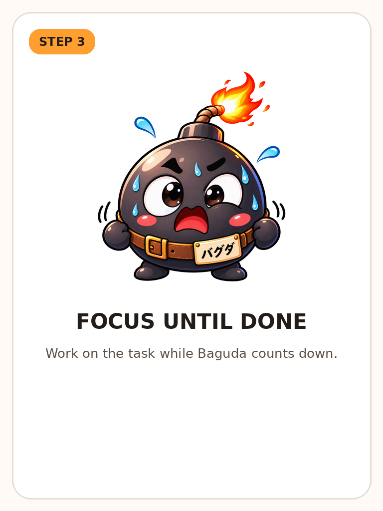 STEP 3 Focus until done
